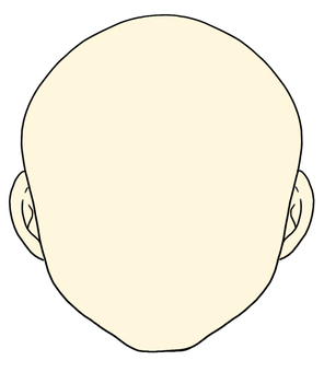 Illustration, contornos, rosto, figura, 