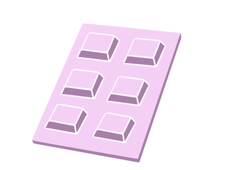 シンプルなイチゴ味の板チョコレート