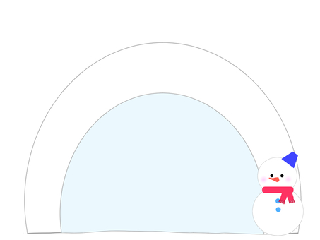 雪だるまとかまくらのフレーム