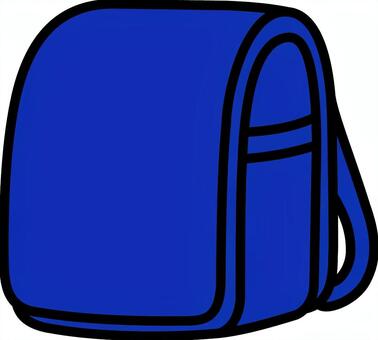 紺のランドセルです。 ランドセル,シンプル,通学,かばん,小学生,バッグ,背負う,紺のイラスト素材