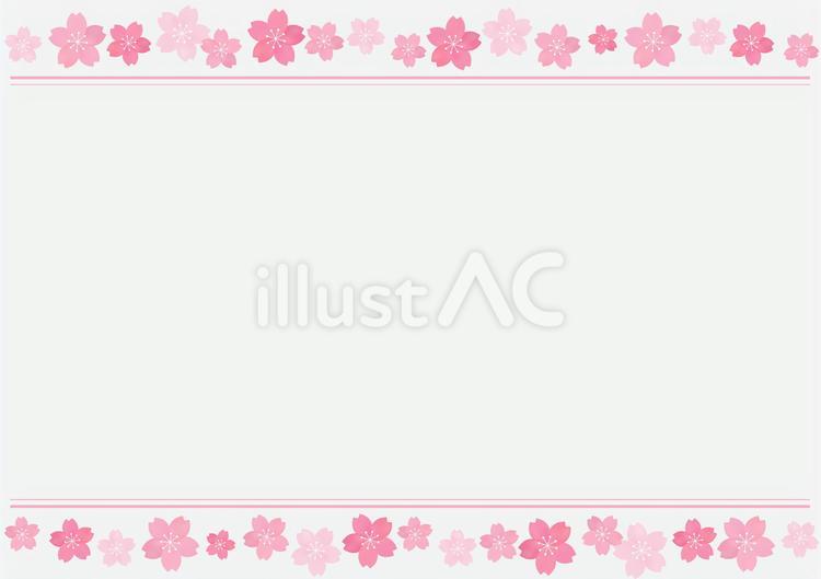桜の花が美しい春の桜フレーム背景15薄色 桜,背景,さくらのイラスト素材