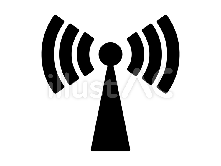 電波 電波,電波塔,通信のイラスト素材