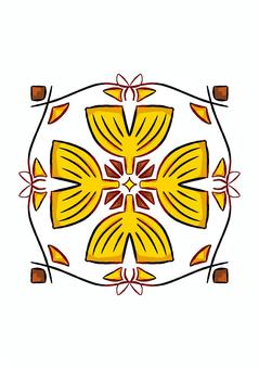 万華鏡　銀杏 万華鏡,銀杏,秋,植物,フリー素材のイラスト素材