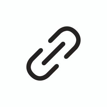 リンクマークB（黒）  リンク,鎖,つながり,連結,web,リンクマーク,アイコン,シンプル,ボタン,黒のイラスト素材