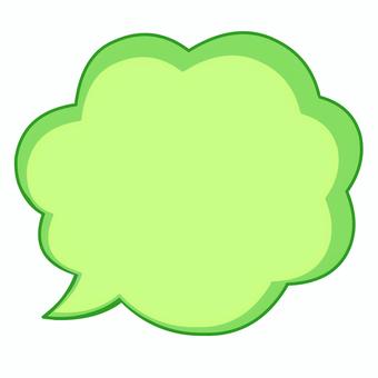 ふきだし グリーン ふきだし グリーン 吹き出し,枠,シンプル,かわいい,みどり,緑,黄緑のイラスト素材