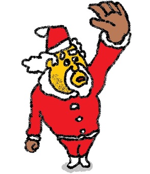 仕事がほしいサンタ 男性,サンタ,クリスマス,はい,挙手のイラスト素材
