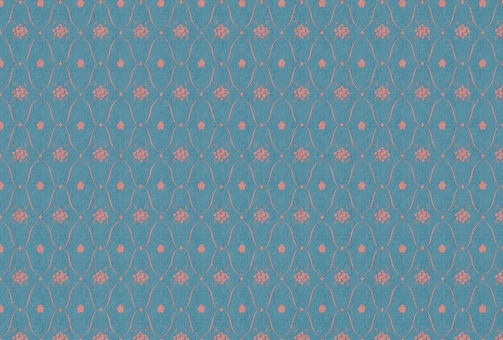 布地テクスチャ付花柄フレームパターン背景 花,花柄,葉っぱ,葉,フレーム,パターン,壁紙,背景,布,布地のイラスト素材