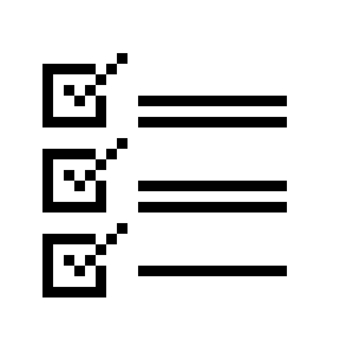 TODOリスト　ドット絵 ドット絵,ドット,チェックボックス,完了アイコン,タスク管理,ピクセルアート,ui素材,進捗管理のイラスト素材