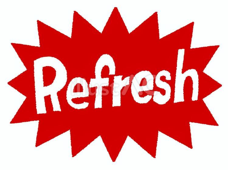 refresh リフレッシュ,文字絵,爆発のイラスト素材