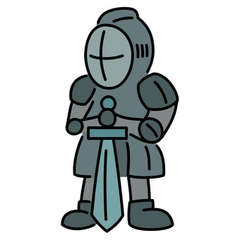 チェスのナイト（騎士） ナイト,チェス,駒,ボードゲーム,中世,ヨーロッパ,人,歴史,騎士,大剣のイラスト素材