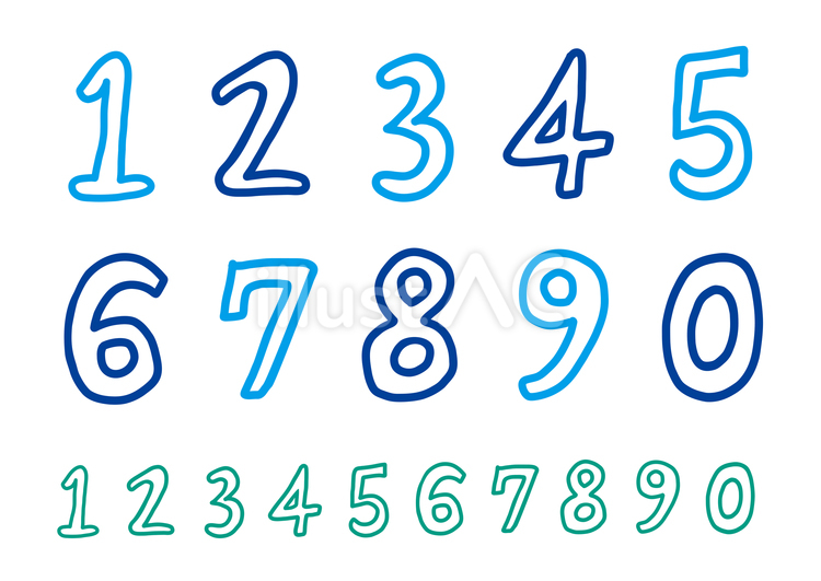 数字 数字,算用数字,ナンバーのイラスト素材