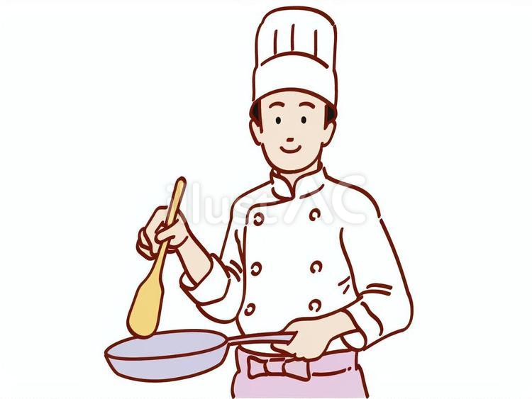 シェフ男性 笑顔,人物,仕事のイラスト素材