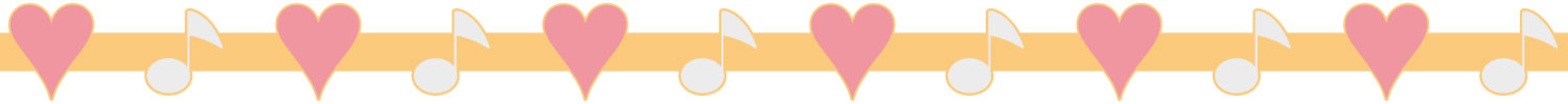 シンプルな罫線 音符 ハート シンプルな罫線 音符 ハート 罫線,飾り枠,シンプル,ハート,音符,ピンク,かわいいのイラスト素材