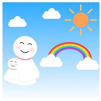 Smile Teru Teru Bozu Parent and Child Sunny Background, JPG, PNG and AI Smile Teru Teru Bozu Parent and Child Sunny Background, teru teru boss, tiny, rainy season, JPG, PNG and AI