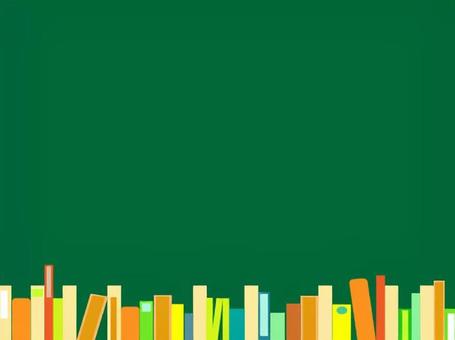 黒板と本 黒板,本,本棚,緑,グリーン,読書,読書の秋,読書週間,秋,学校のイラスト素材