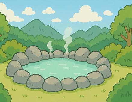 ほっこり癒しの山の露天風呂