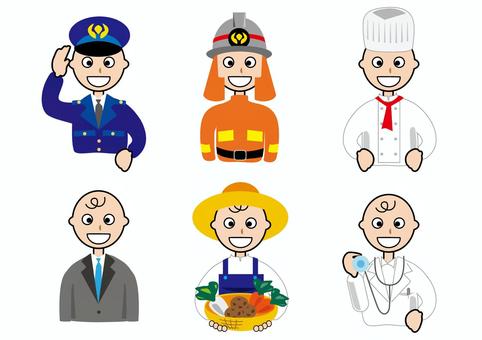 Occupation illustration 1, JPG, PNG 和 AI Occupation illustration 1, 职业, 警官, 司炉, JPG, PNG 和 AI