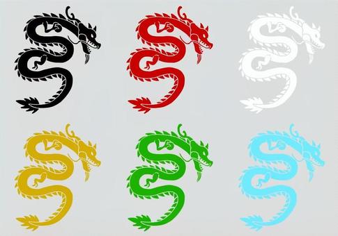 Illustration, dragon, year of the year, silhouette, 