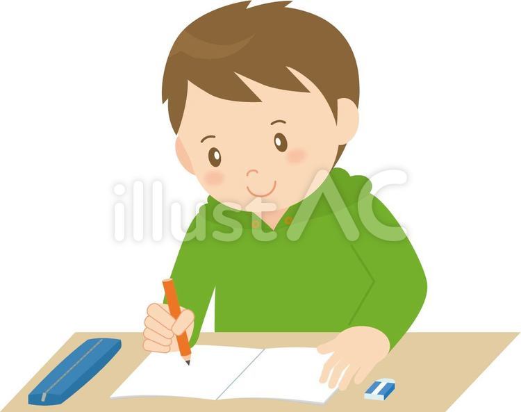 勉強する男の子 勉強,家庭学習,中学受験のイラスト素材