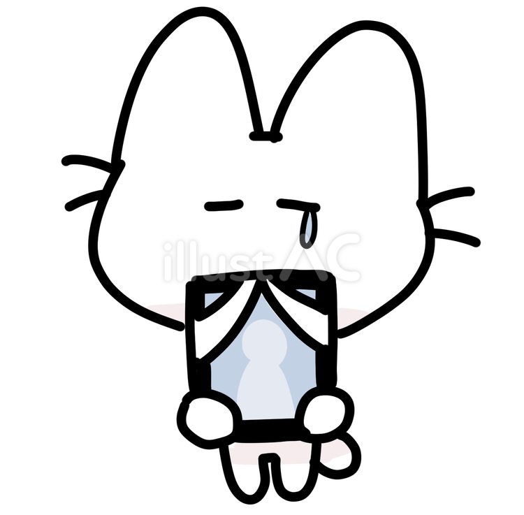 ゆるいネコの喪主 ネコ,葬式,葬儀のイラスト素材
