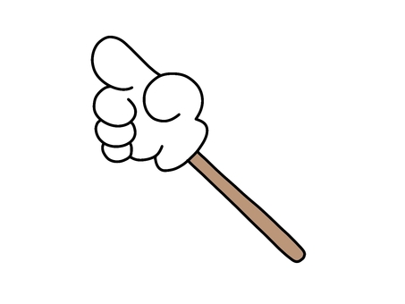 Illustration, pointing rod, index finger, stick, 