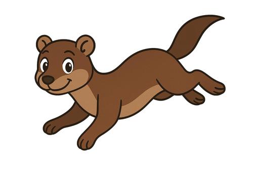 イタチのアニメ風イラスト