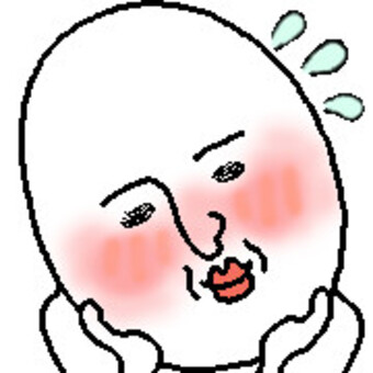 もじもじするおっちゃん ドキドキ,もじもじ,照れる,恥ずかしい,緊張,赤面,汗,嬉しい,喜ぶ,人物のイラスト素材