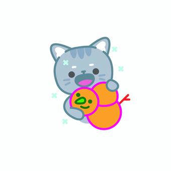 イラスト083 猫,おもちゃ,ネコ,かわいい,キャラクター,動物,ハグ,フレンド,カラフル,癒しのイラスト素材