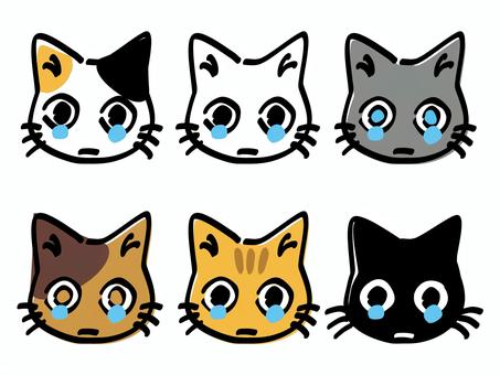 うるうる〜泣き顔の子猫_色ズレゆるい絵