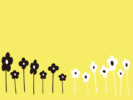 手描き北欧風植物の黄色背景 背景,壁紙,フレーム,北欧風,飾り,装飾,花,フラワー,かわいい,かわいらしいのイラスト素材