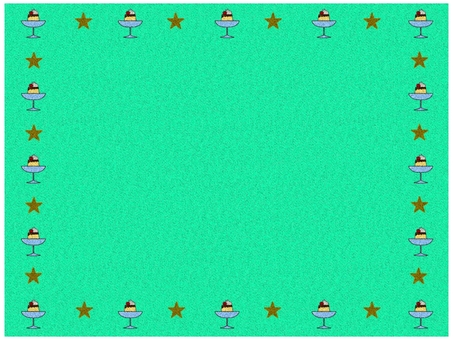 プリンと星のフレ−ム　ライトグリーン