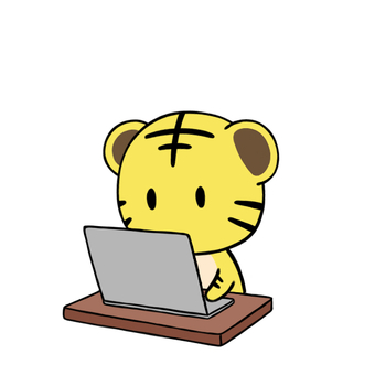 Illustration, tiger, laptop, operation, 