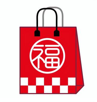 わくわく福袋（閉） 福袋,買い物,紙袋,バッグ,縁起物,セール,初売り,正月,ショッピング,新春のイラスト素材