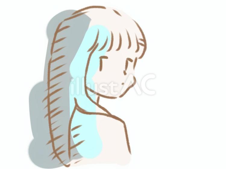 暗い表情　女性 女性,暗い,表情のイラスト素材