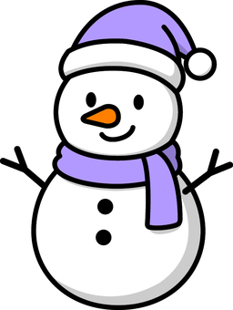紫の雪だるまです。