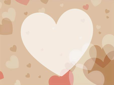 バレンタイン背景 ハートのフレーム 茶色 バレンタイン,背景,フレーム,ハート,枠,飾り枠,2月,手描き,おしゃれ,デザインのイラスト素材