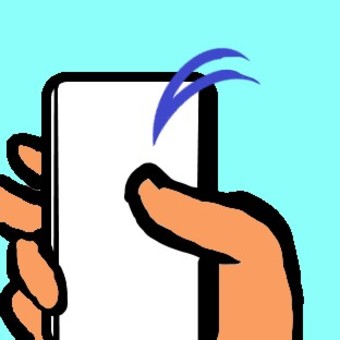 スワイプ スワイプ,スマホ,ケータイ,手書き,シンプルのイラスト素材