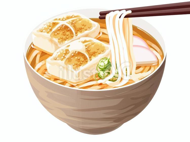 力うどん（箸上げ） 力うどん,うどん,餅のイラスト素材