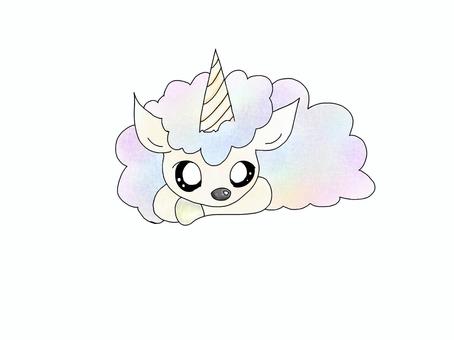 Illustration, JPG and PNG Illustration, unicorn, comfortable, laid back, JPG and PNG