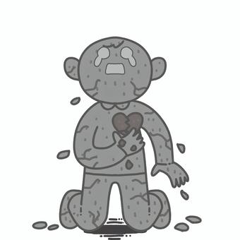 ハートブレイク ハート,石,失恋,壊れる,痛み,ダメージ,悲しみのイラスト素材