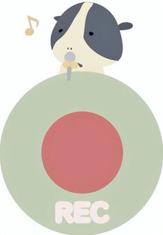 Illustration, button, recording, cattle, 