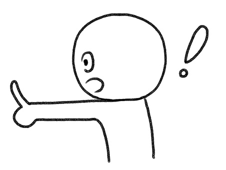 何かを見つけた棒人間線画 棒人間,人物,指さし,発見,手描き,落書き,表情,黒,シンプル,素材のイラスト素材