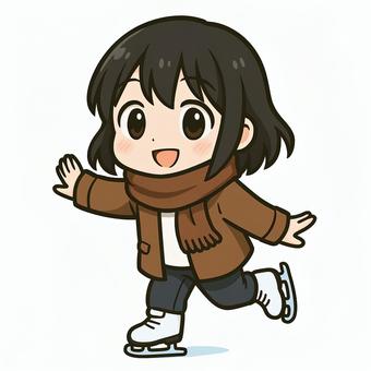 スケートをする女の子