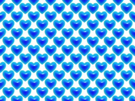 青いハートが敷き詰められた3D背景 ハート,背景,模様,3d,立体,パターン,可愛い,バレンタイン,ぷっくり,フェミニンのイラスト素材