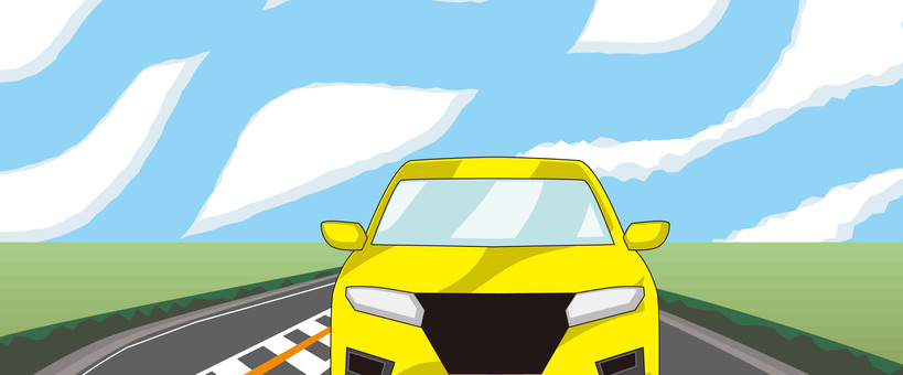 車間距離近い 普通車,接近,あおり運転,危険,近い,走行,車間距離,道路,車道,交通のイラスト素材