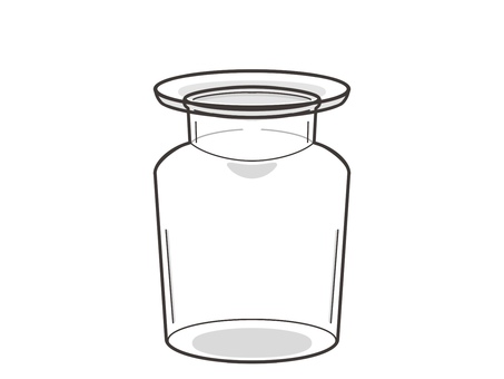集気ビン 空 集気ビン,実験器具,理科,科学,化学,シンプルのイラスト素材