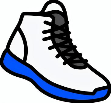 バスケットシューズです。 バスケットボール,シンプル,シューズ,靴,室内,スポーツのイラスト素材