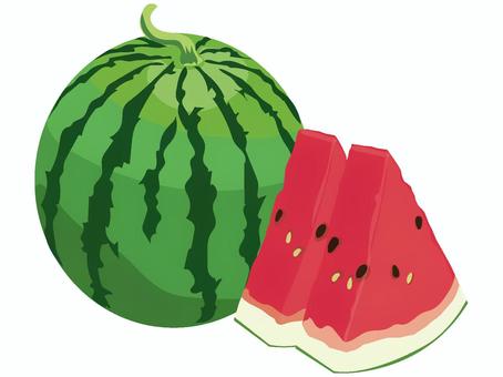 Illustration, a watermelon, summer, vegetables, JPG, PNG and AI