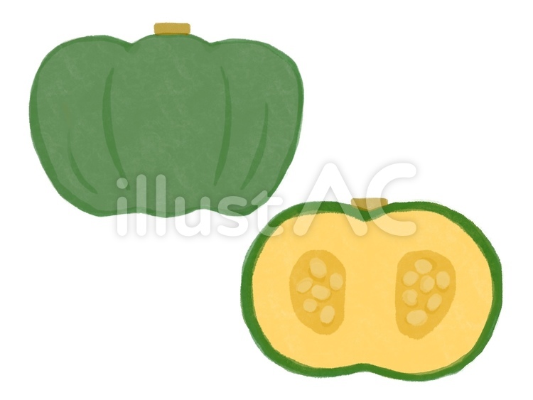 かぼちゃ かぼちゃ,野菜,秋のイラスト素材