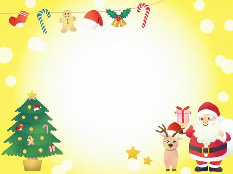 クリスマスの背景、フレーム38 クリスマスの背景、フレーム38 クリスマス,サンタクロース,かわいい,トナカイ,クリスマスツリー,フレーム,背景,水彩,手描き,キラキラのイラスト素材
